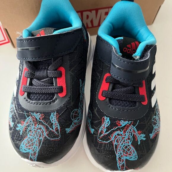 MARVEL SPIDER-MAN FORTARUN SHOES Adidas Size 4k spider-M EL I 4 toddler - Picture 1 of 8